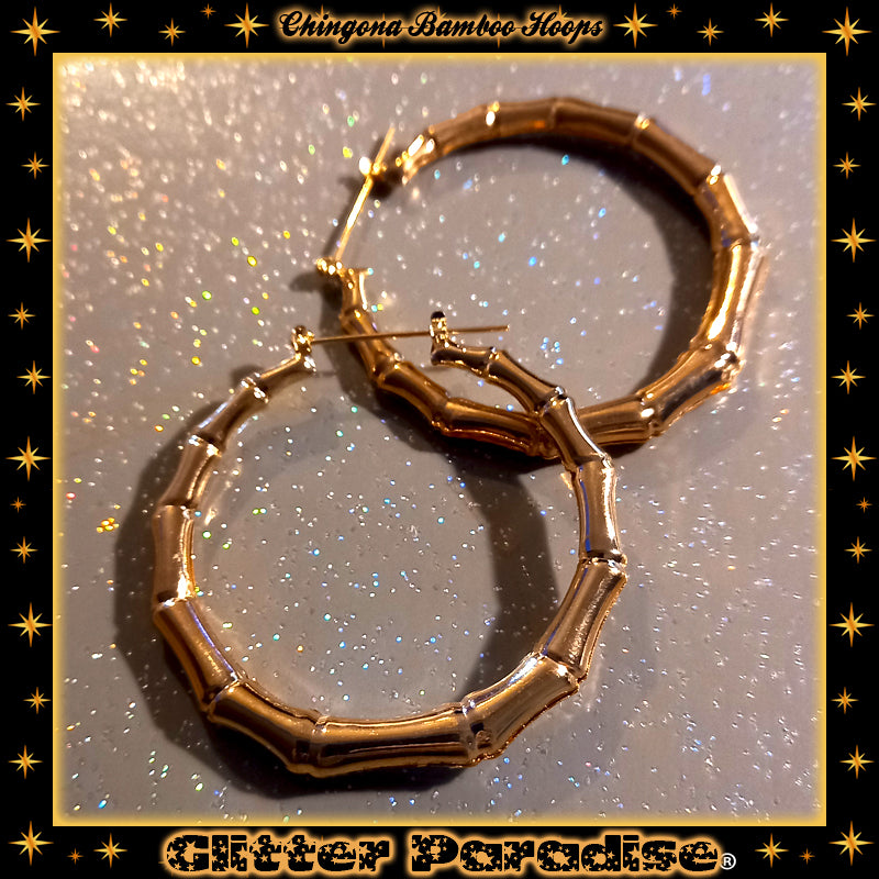 Pendientes: Bamboo Hoops de Chingona
