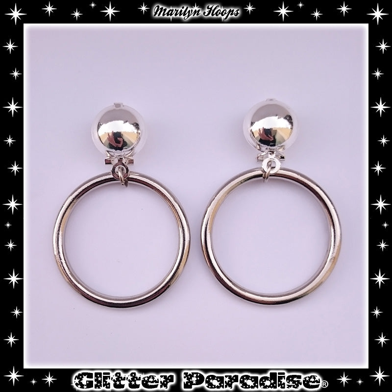 Earrings: Marilyn Hoops Silver