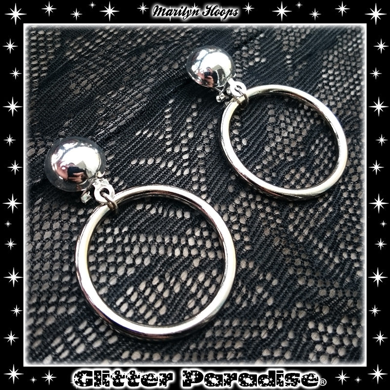 Earrings: Marilyn Hoops Silver