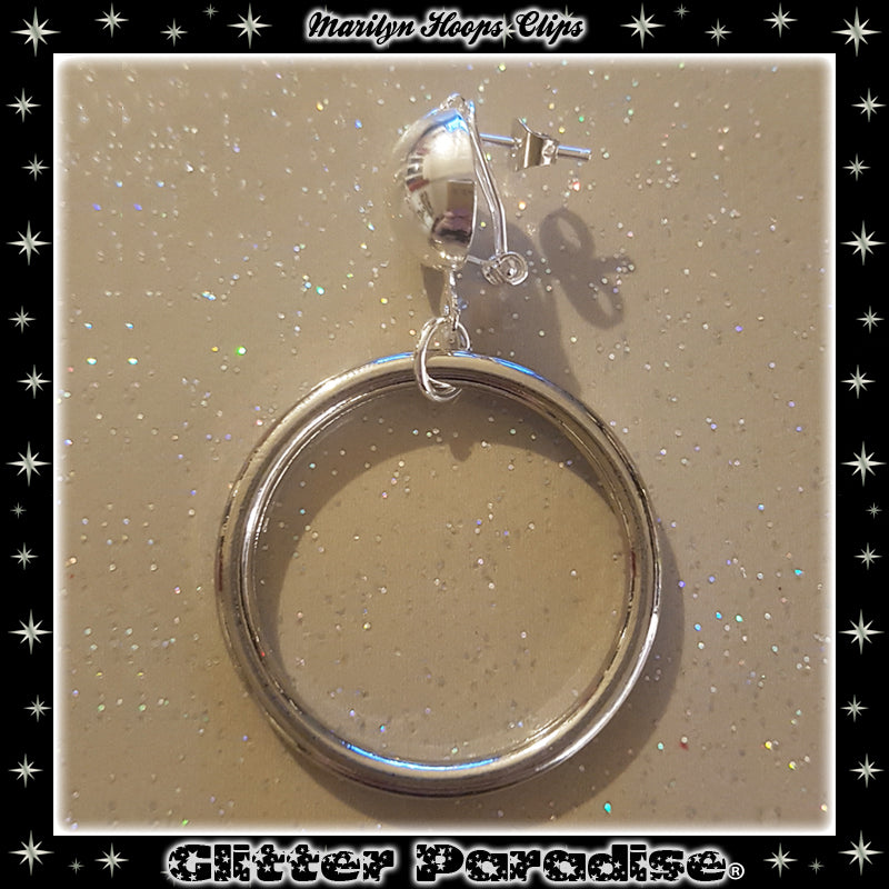 Earrings: Marilyn Hoops Silver