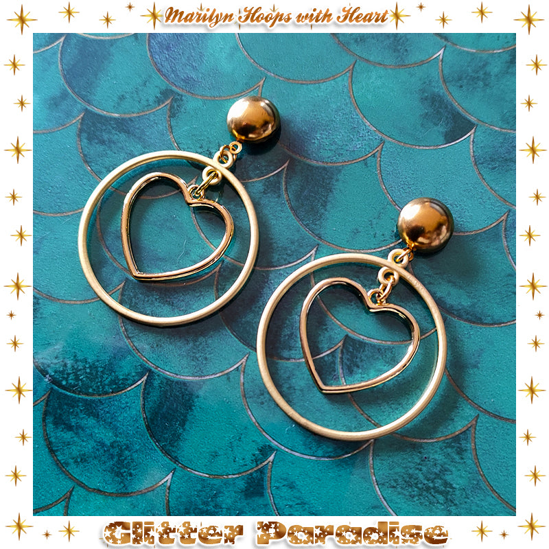 Earrings: Marilyn Hoops and Heart