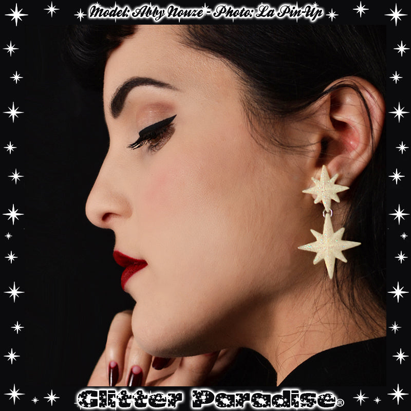 Earrings: Double Winter Starlite