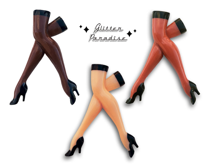 Brooch: 40s Pinup Legs