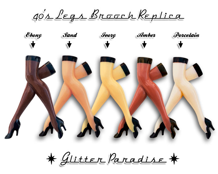 Brooch: 40s Pinup Legs
