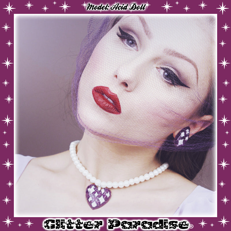 Earrings: Lucite Sparkle Drop
