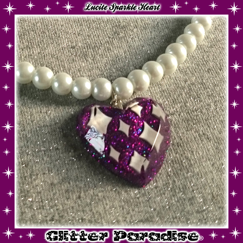 Earrings: Lucite Sparkle Drop