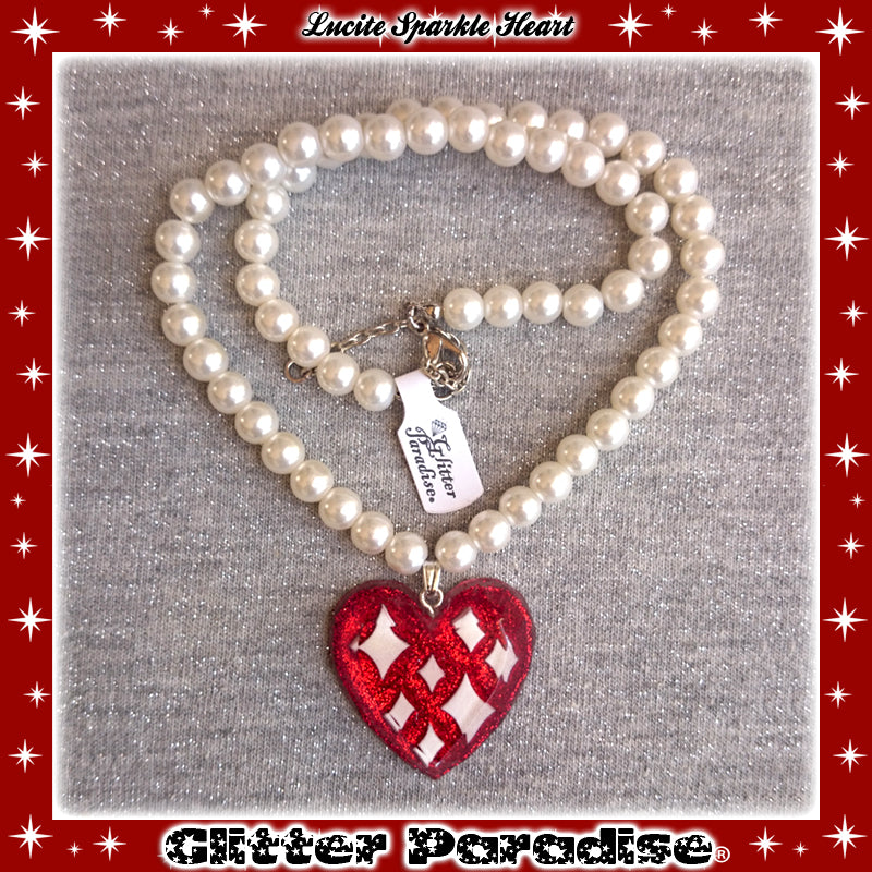 Earrings: Lucite Sparkle Drop