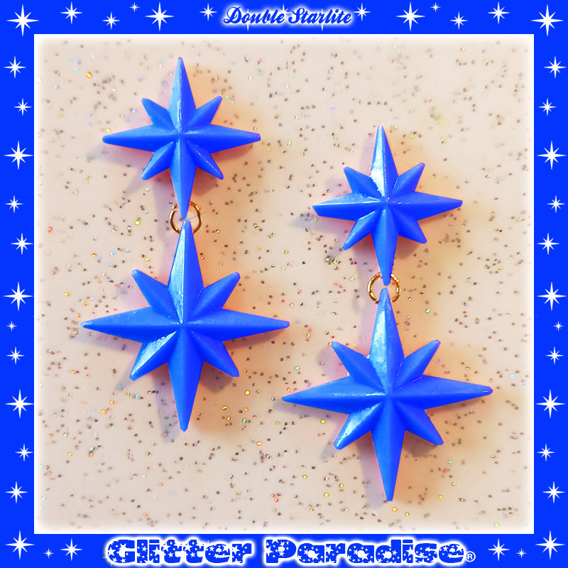 Earrings: Double Starlite