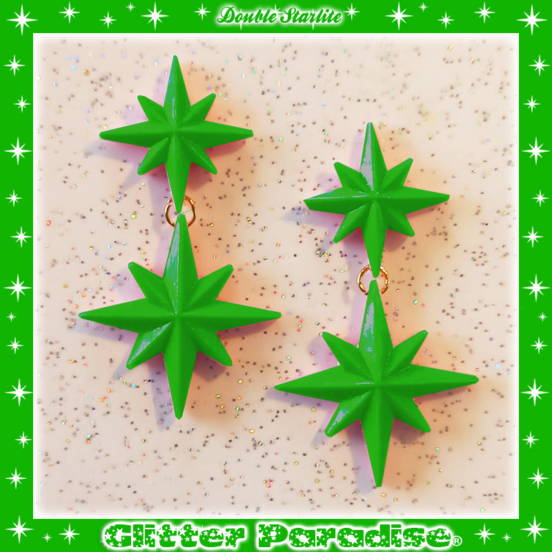 Earrings: Double Starlite
