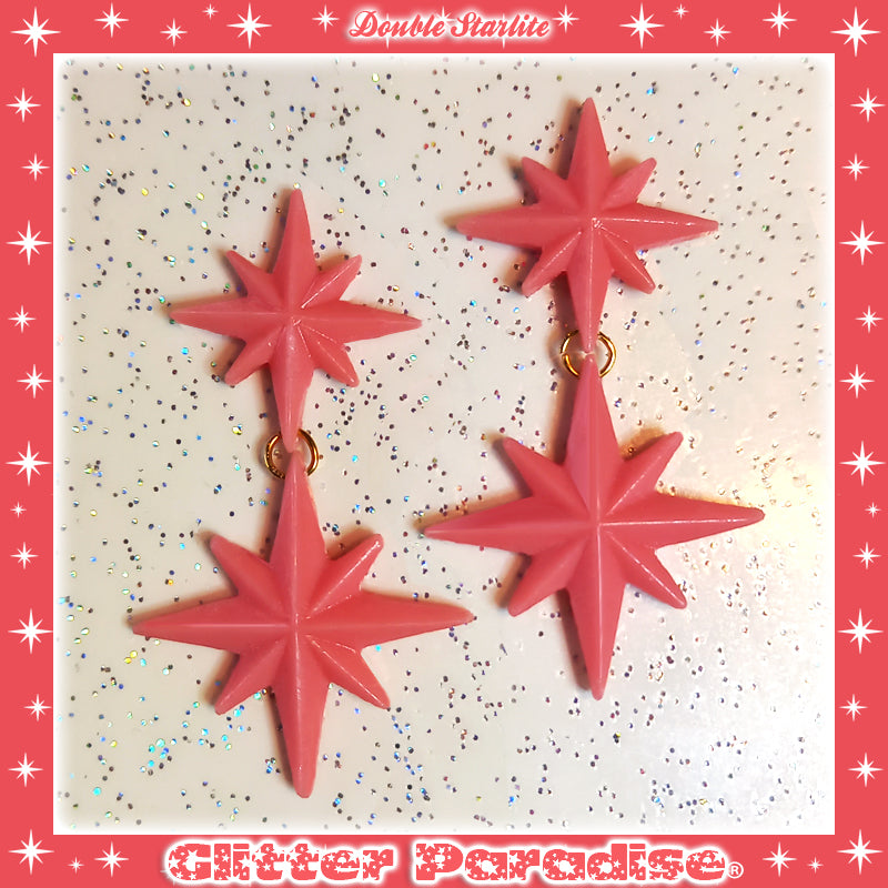 Earrings: Double Starlite
