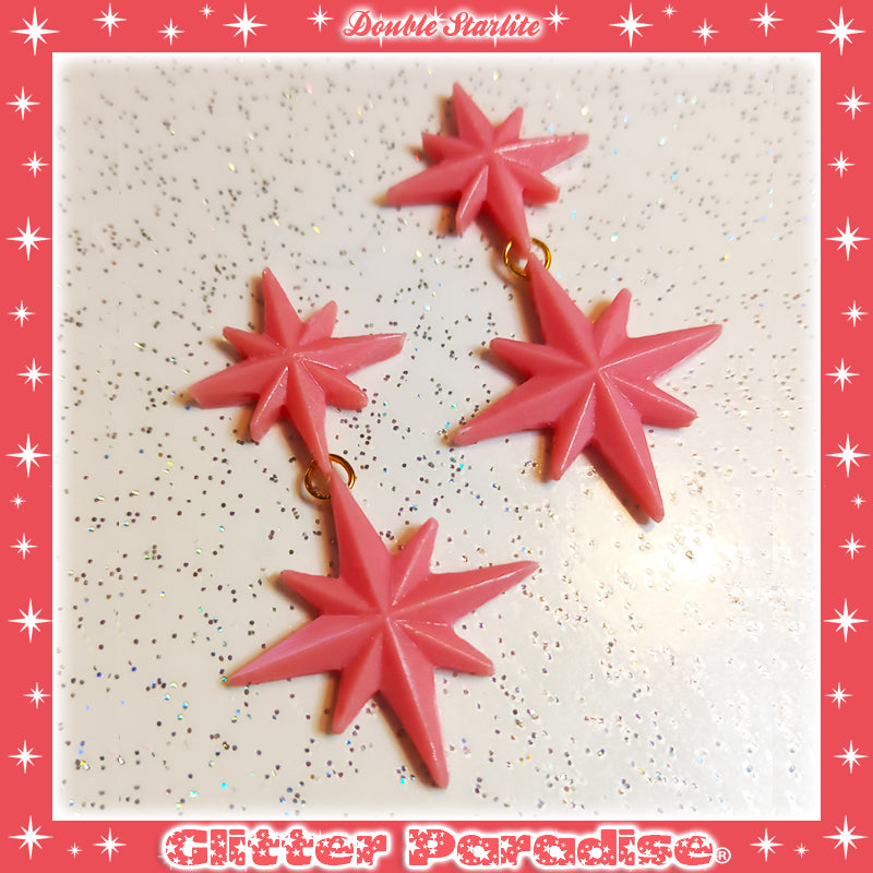 Earrings: Double Starlite