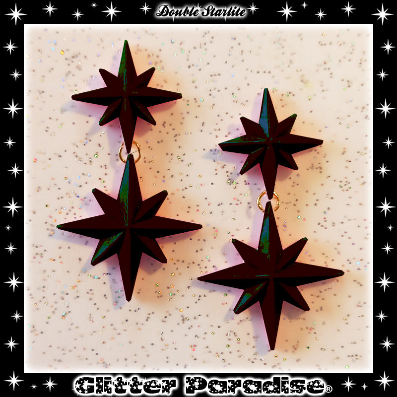 Earrings: Double Starlite