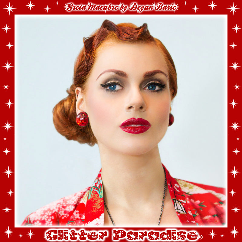 Earrings: Confetti Lucite Dômes Big