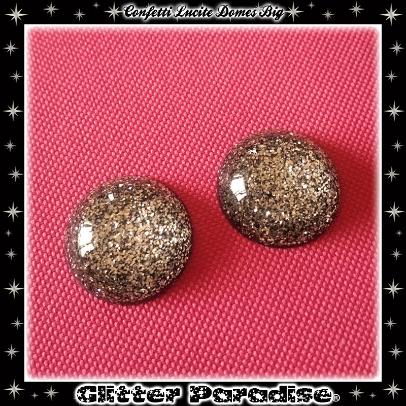 Earrings: Confetti Lucite Dômes Big