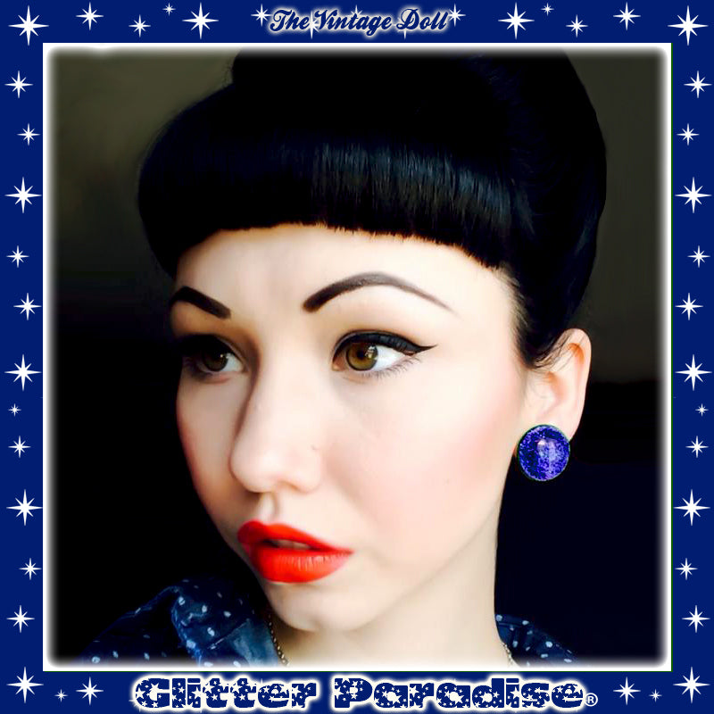 Earrings: Confetti Lucite Dômes Big