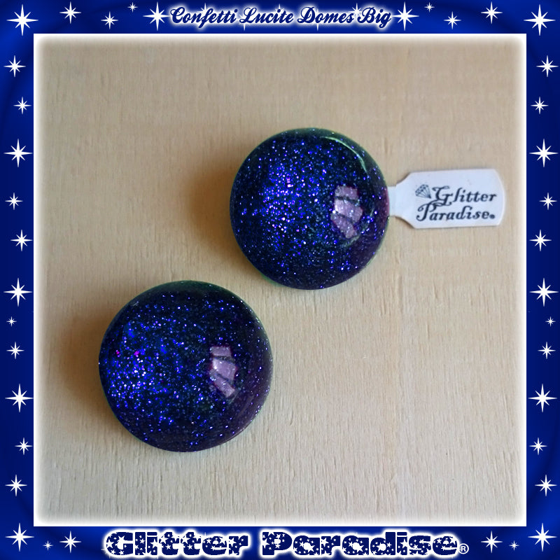 Earrings: Confetti Lucite Dômes Big