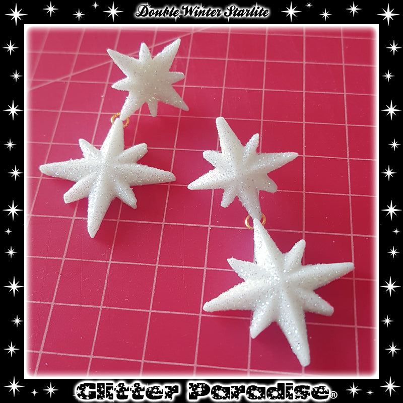 Earrings: Double Winter Starlite