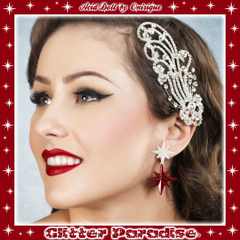 Earrings: Double Starlite Lucite