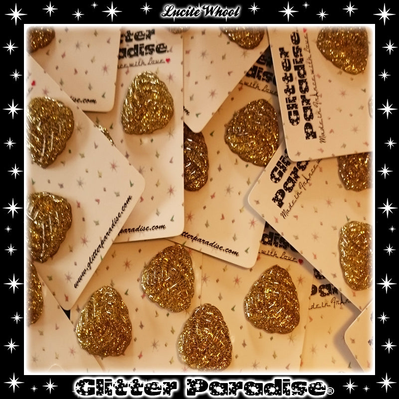 Earrings: Confetti Lucite Whool Dust