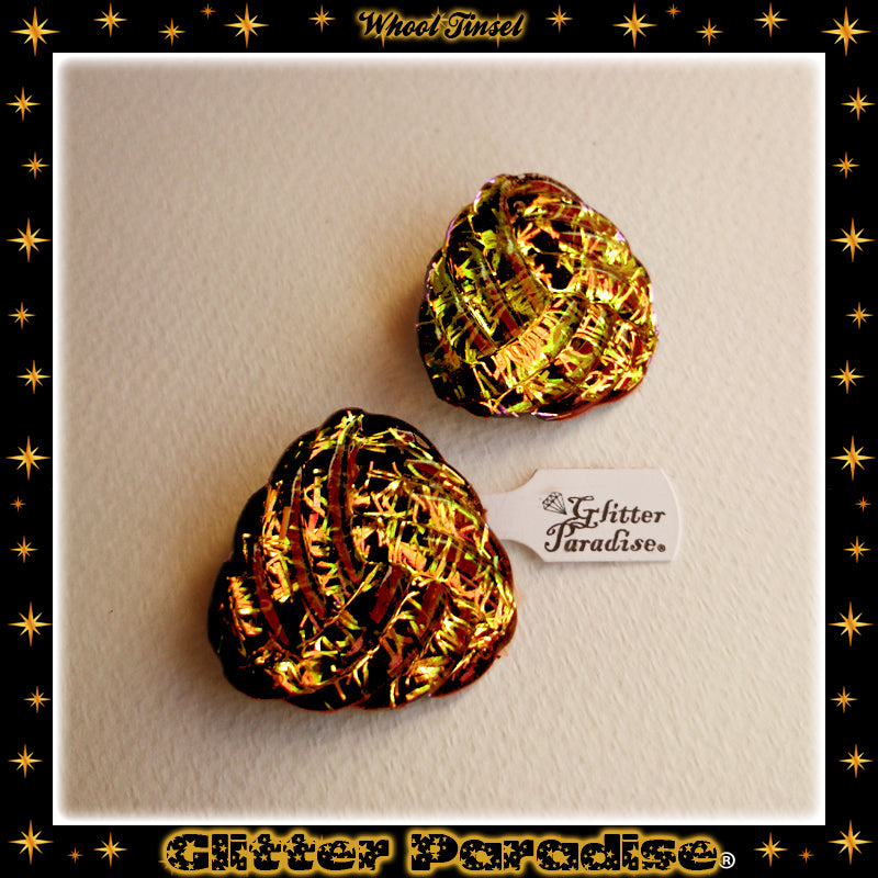 Earrings: Confetti Lucite Whool Tinsel