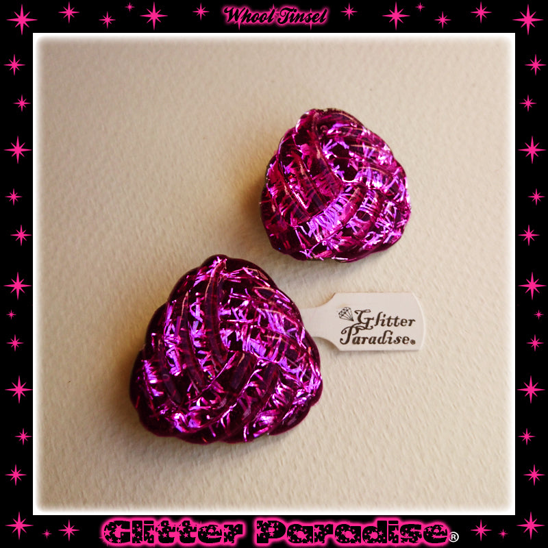Earrings: Confetti Lucite Whool Tinsel