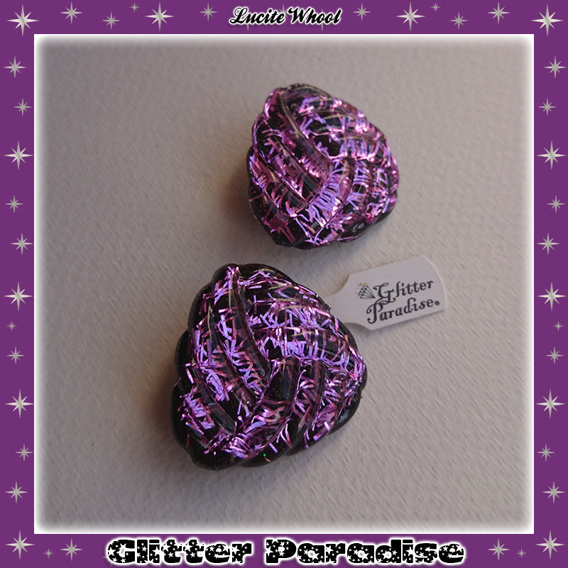 Earrings: Confetti Lucite Whool Tinsel