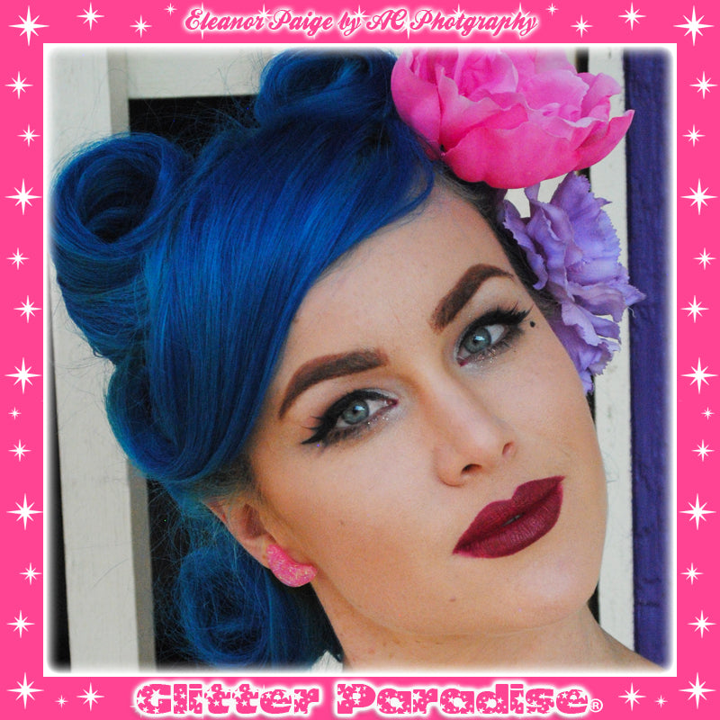 Earrings: Confetti Lucite Boomerang Dust Tinsel