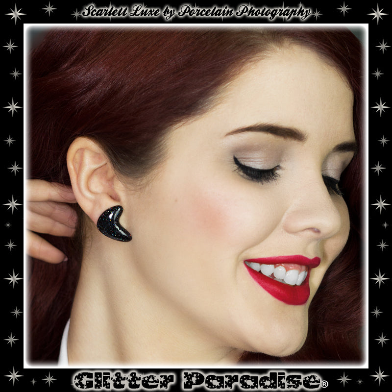 Earrings: Confetti Lucite Boomerang Dust