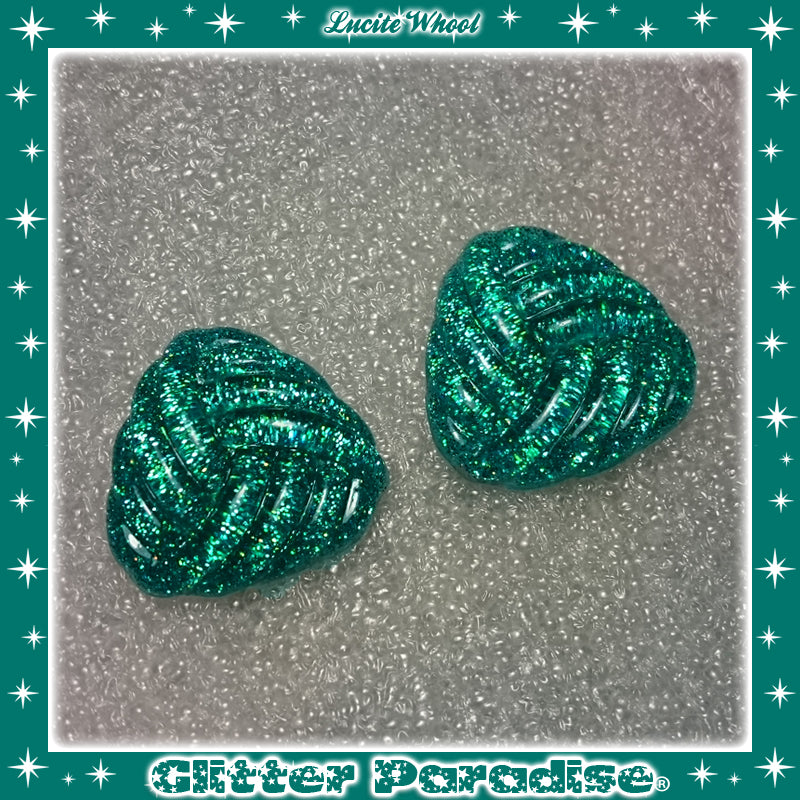 Earrings: Confetti Lucite Whool Dust