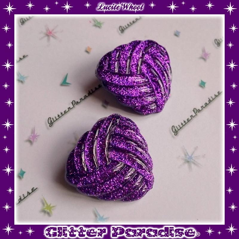 Earrings: Confetti Lucite Whool Dust