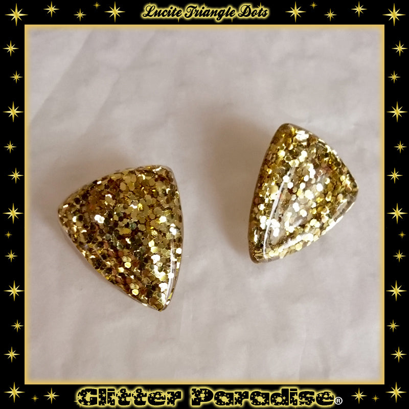Earrings: Confetti Lucite Triangle Dots