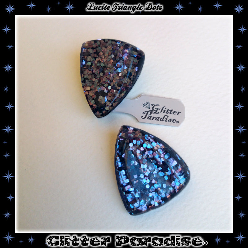 Earrings: Confetti Lucite Triangle Dots