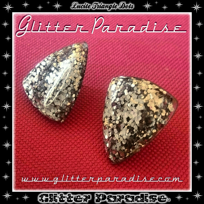Earrings: Confetti Lucite Triangle Dots