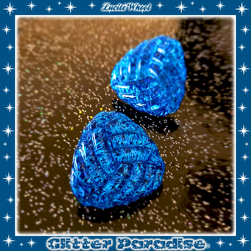 Earrings: Confetti Lucite Whool Tinsel