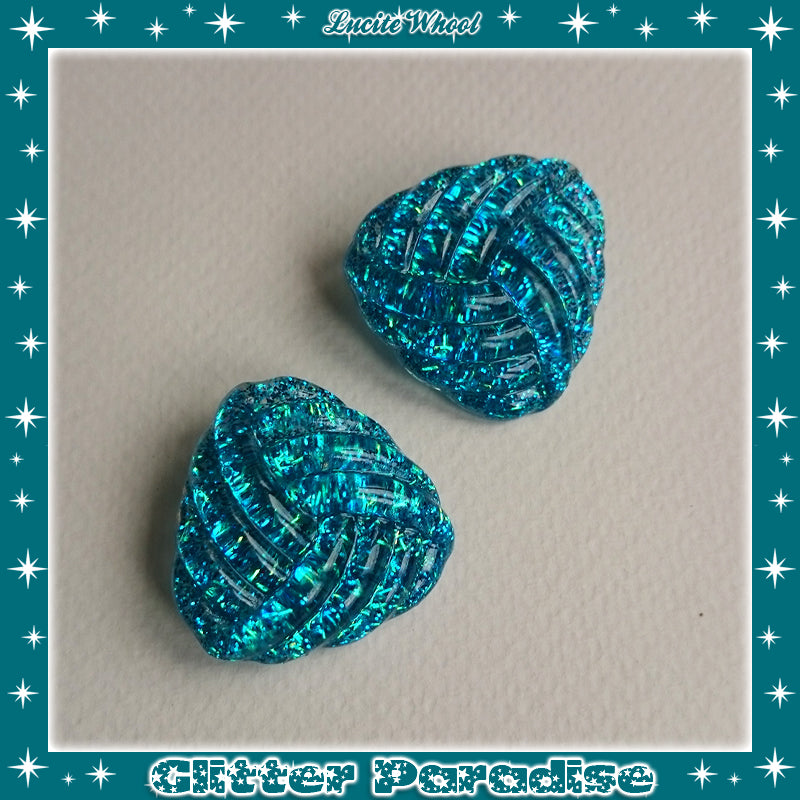 Earrings: Confetti Lucite Whool Tinsel