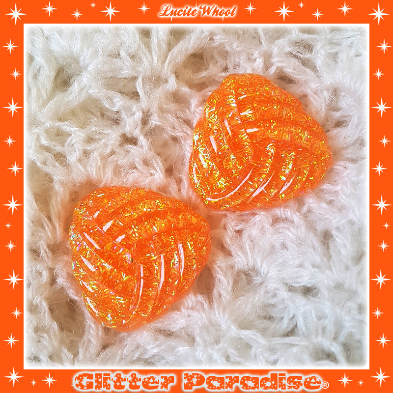 Earrings: Confetti Lucite Whool Tinsel