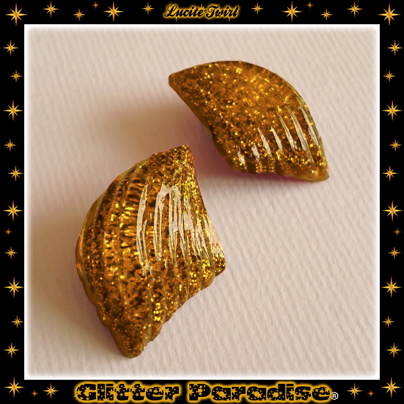 Earrings: Confetti Lucite Twirl Dust