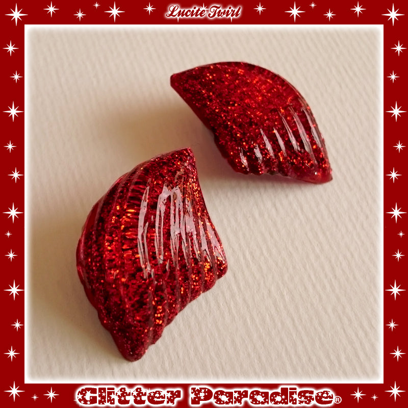 Earrings: Confetti Lucite Twirl Dust