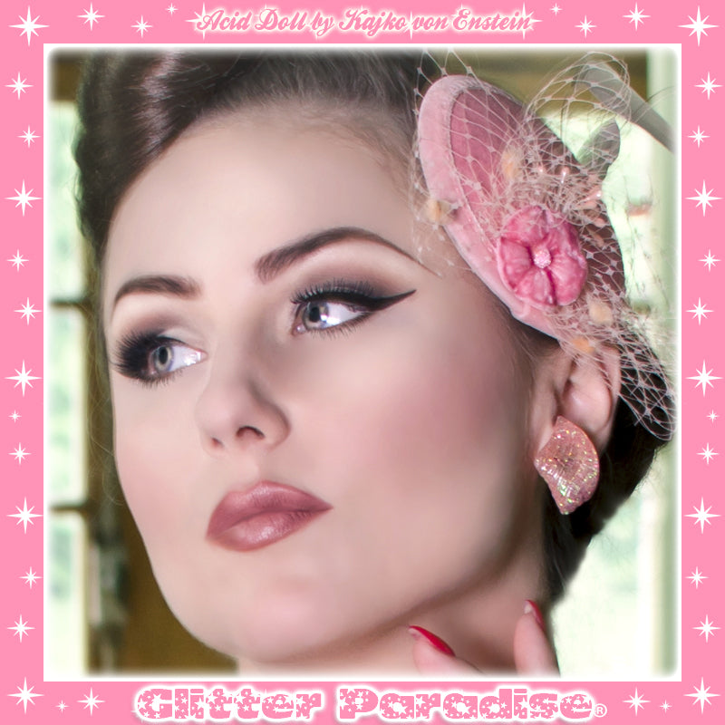 Earrings: Confetti Lucite Twirl Dust