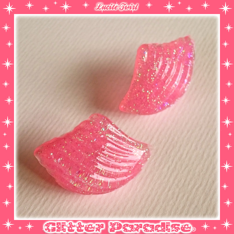 Earrings: Confetti Lucite Twirl Dust