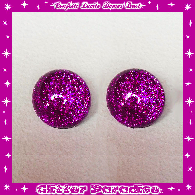Earrings: Confetti Lucite Dômes Small