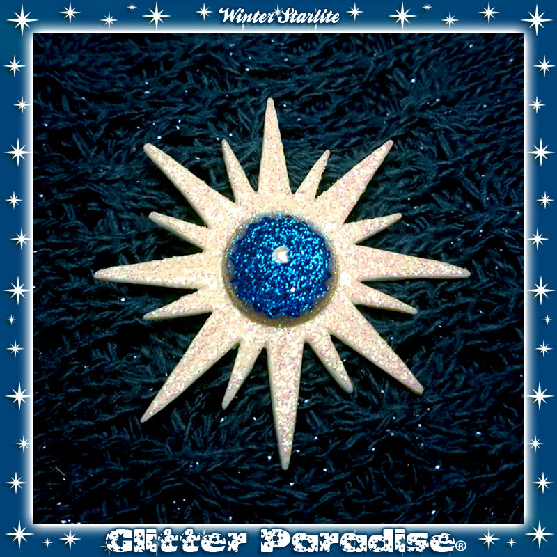 Brooch: Mid-Century Winter Sunburst
