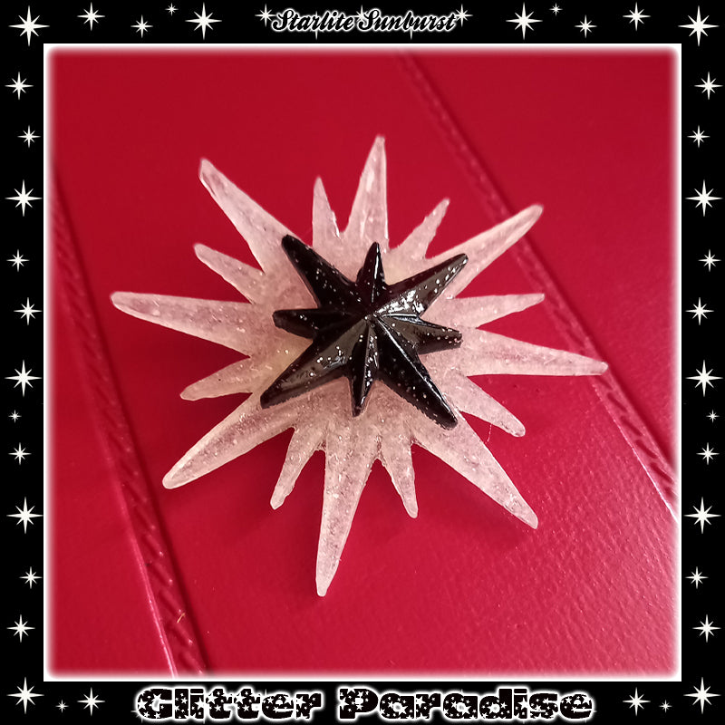 Brooch: Christmas Sunburst Green and Red