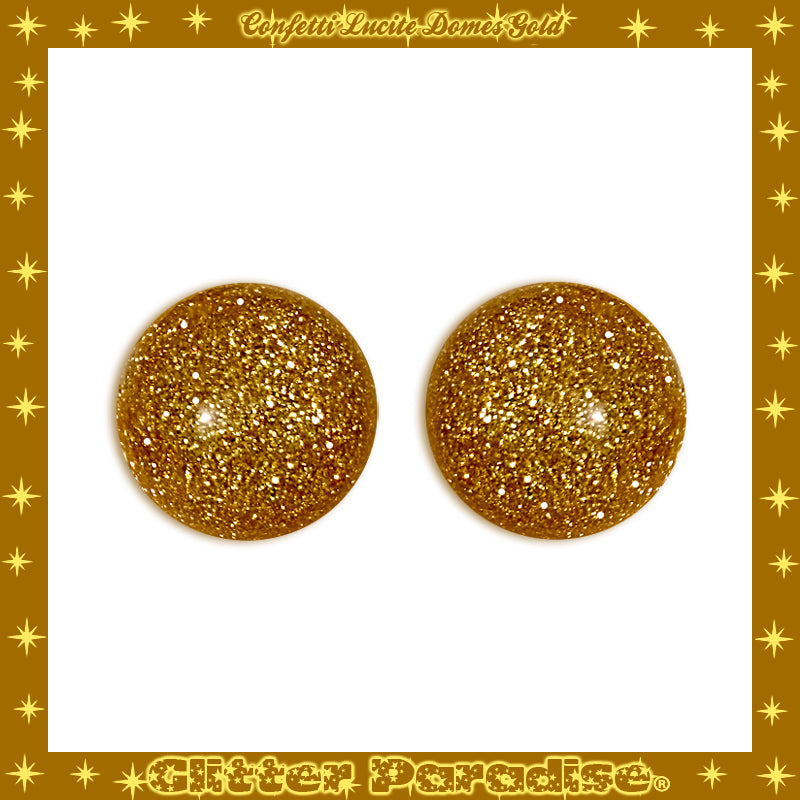 Earrings: Confetti Lucite Dômes Big