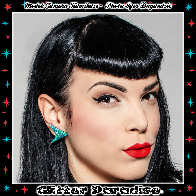 Earrings: Lucite Sharp Boomerang
