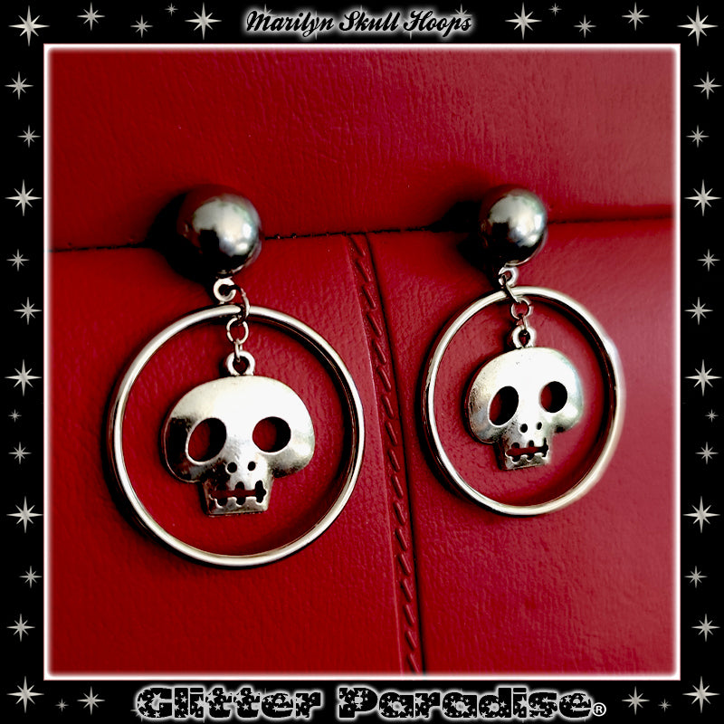 Earrings: Marilyn Skull Hoops