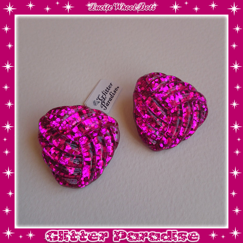 Earrings: Confetti Lucite Whool Dots