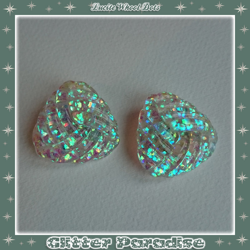 Earrings: Confetti Lucite Whool Dots