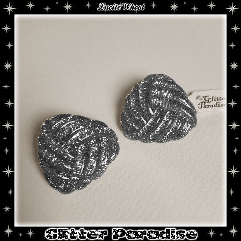 Earrings: Confetti Lucite Whool Dust