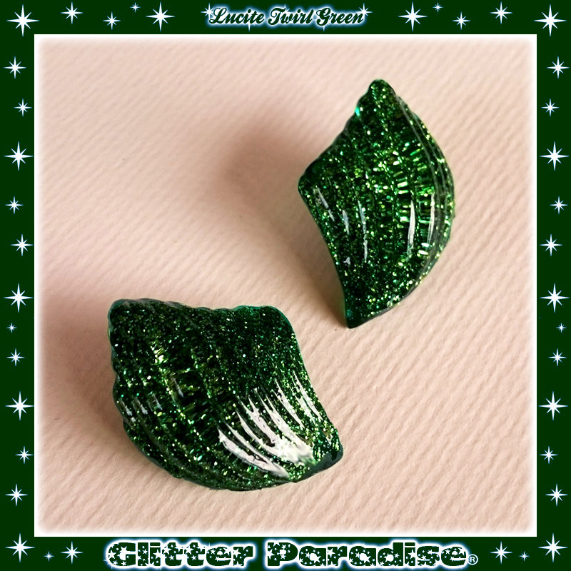 Earrings: Confetti Lucite Twirl Dust